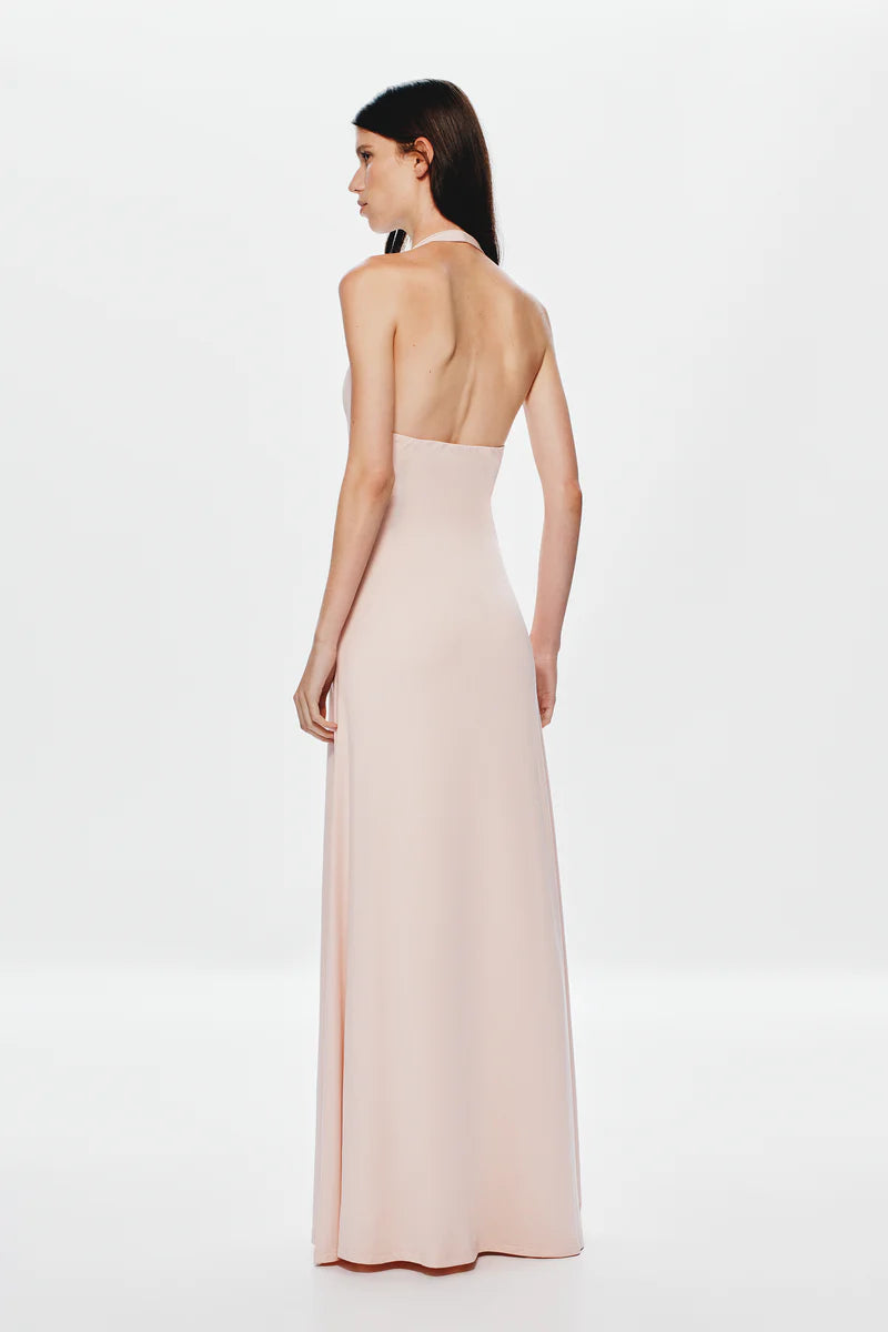 JENNIFER CUPRO MAXI DRESS DUSTY PINK